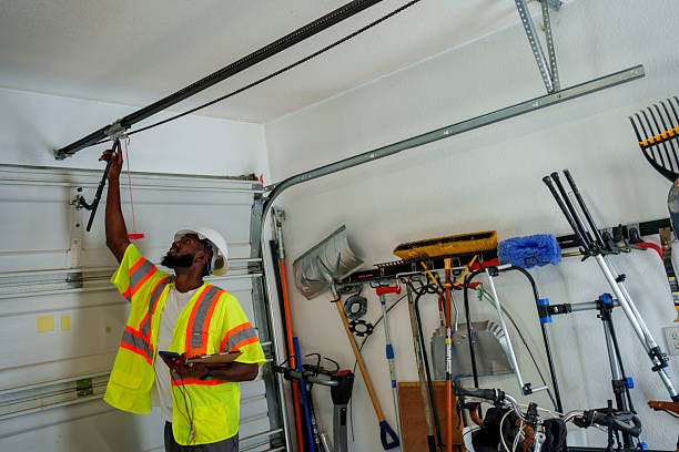 Professional Garage Door Panel Replacement technician working in Commercial Point, OH